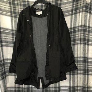 Black raincoat